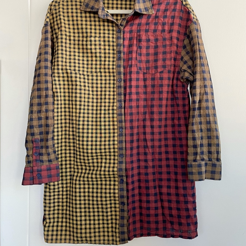 WildHoney Contrast Checked Buttondown - Picture 5 of 10